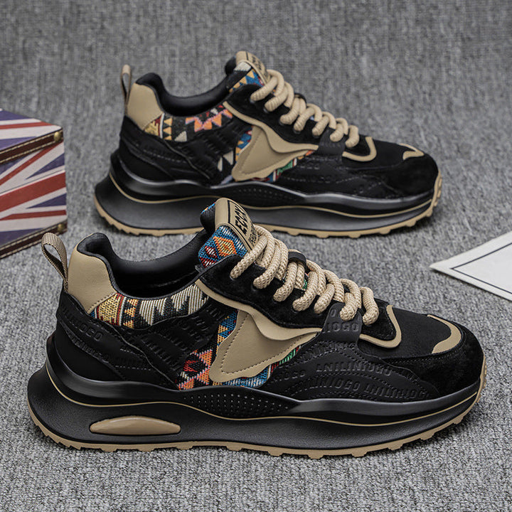 Damen Sportliche Sneakers mit geometrischem Obermaterial und dämpfender Profilsohle Drune