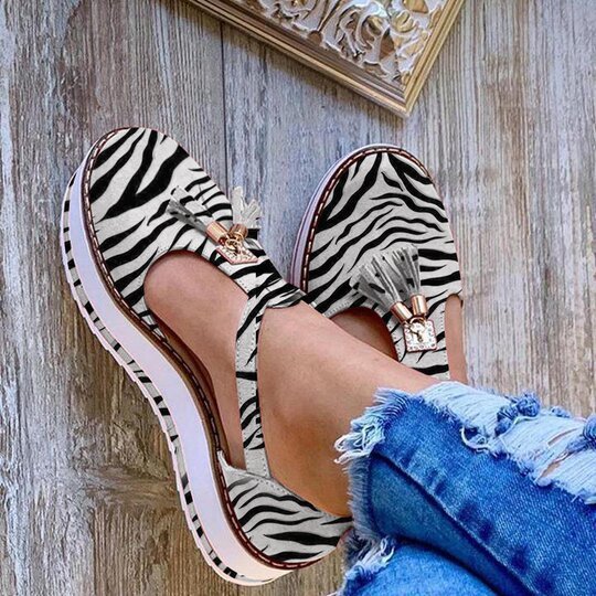 Damen Halbschuhe mit modischen Quasten und rutschfester Sohle Drune