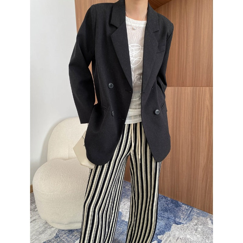 Damen eleganter Blazer im Oversized-Stil mit stilvollen Details Drune