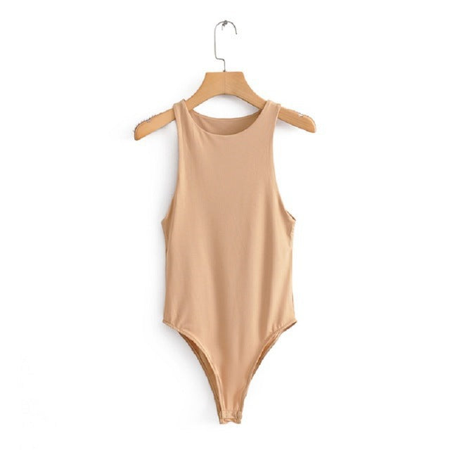 Damen Figurbetontes Tanktop mit breitem Trägerdesign Drune