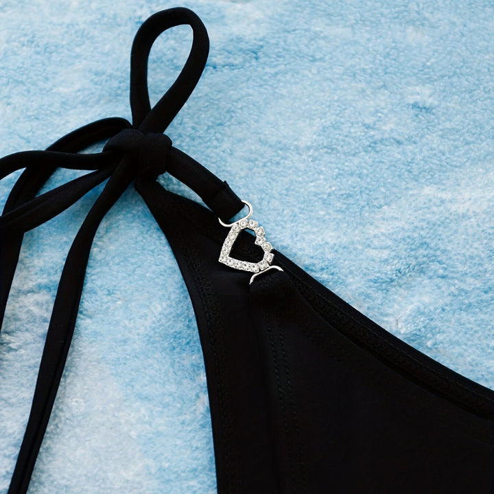 Damen Triangel-Bikini mit funkelnden Schmuckdetails Drune
