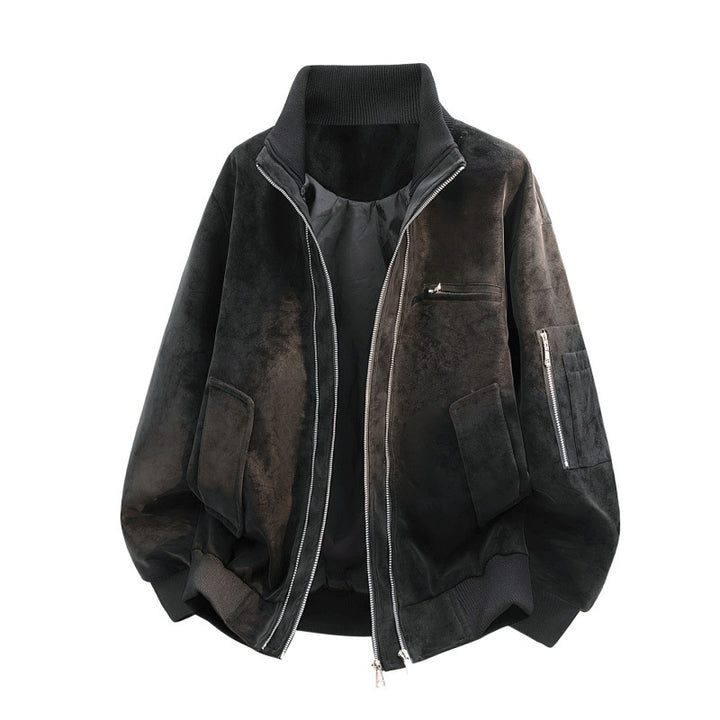 Unisex Oversize-Flight-Bomberjacke mit gesteppter Innenlage, Utility-Ärmeltasche & gerippten Abschlüssen Drune