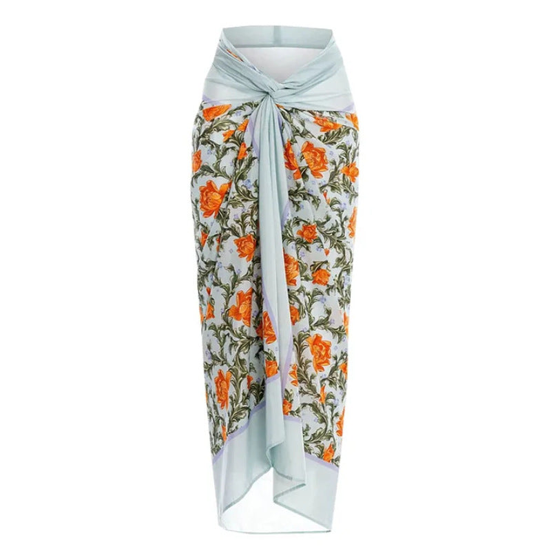 Damen Einteiliger Badeanzug mit floralem Cut-Out und Rüschen Drune