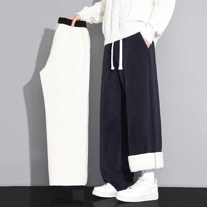 Unisex Lässige Relaxed Fit Plüschhose