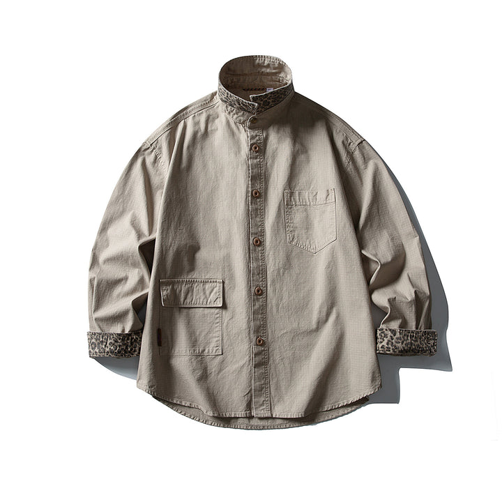 Herren Utility-Overshirt aus robustem Baumwoll-Canvas mit Brust- und Klappentasche Drune