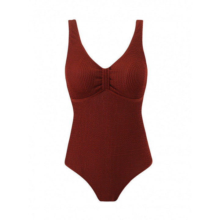 Damen Einteiler Badeanzug mit figurformendem Design und attraktivem Rüschendetail Drune