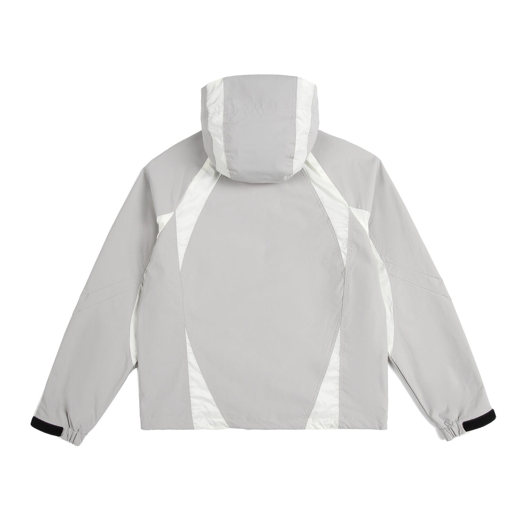 Unisex Leichte Regen- und Softshell-Jacke mit Kapuze, verstellbaren Saum- und Reißverschlusstaschen Drune