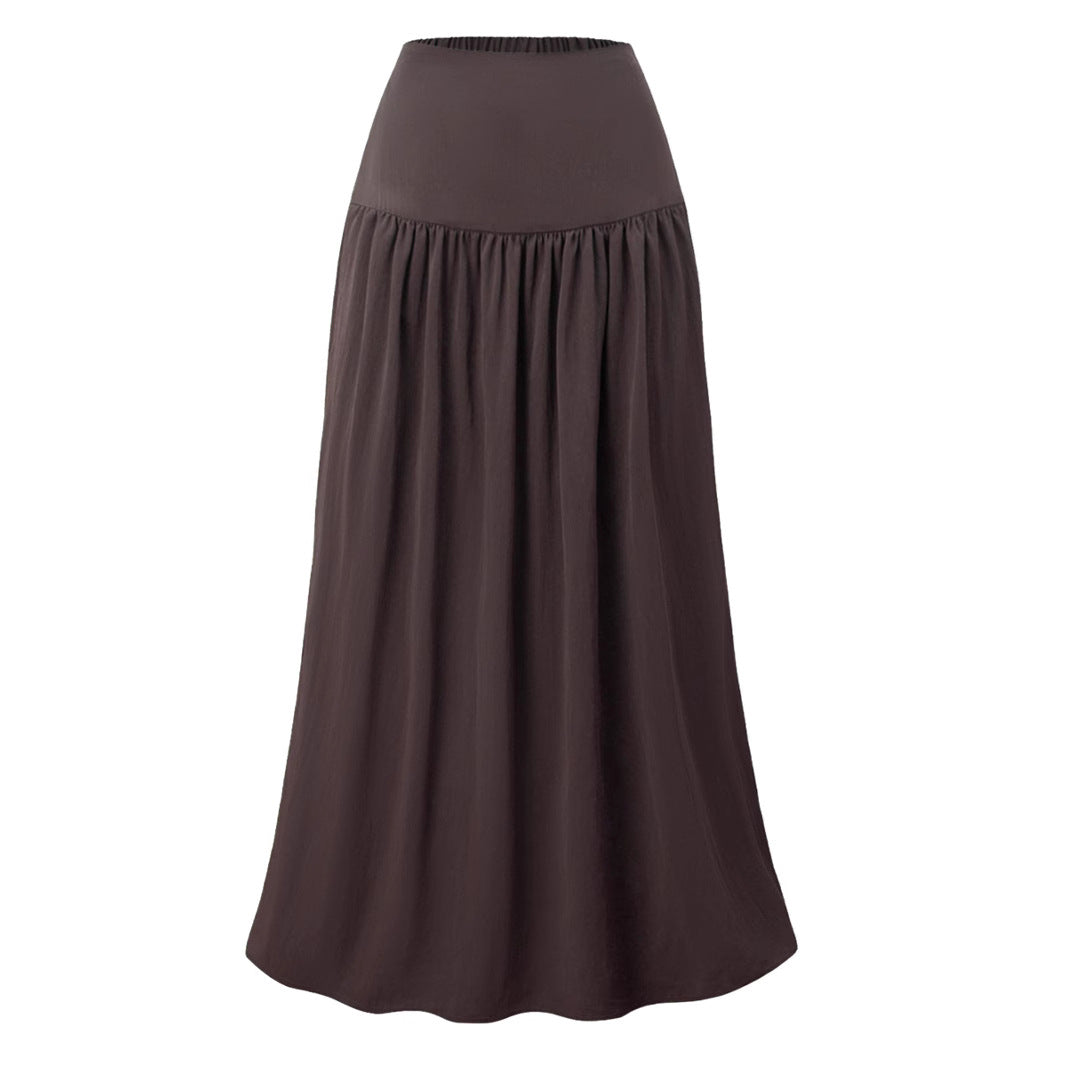 Damen Maxi-Rock mit elastischem Taillenbund und fließendem Schnitt Drune