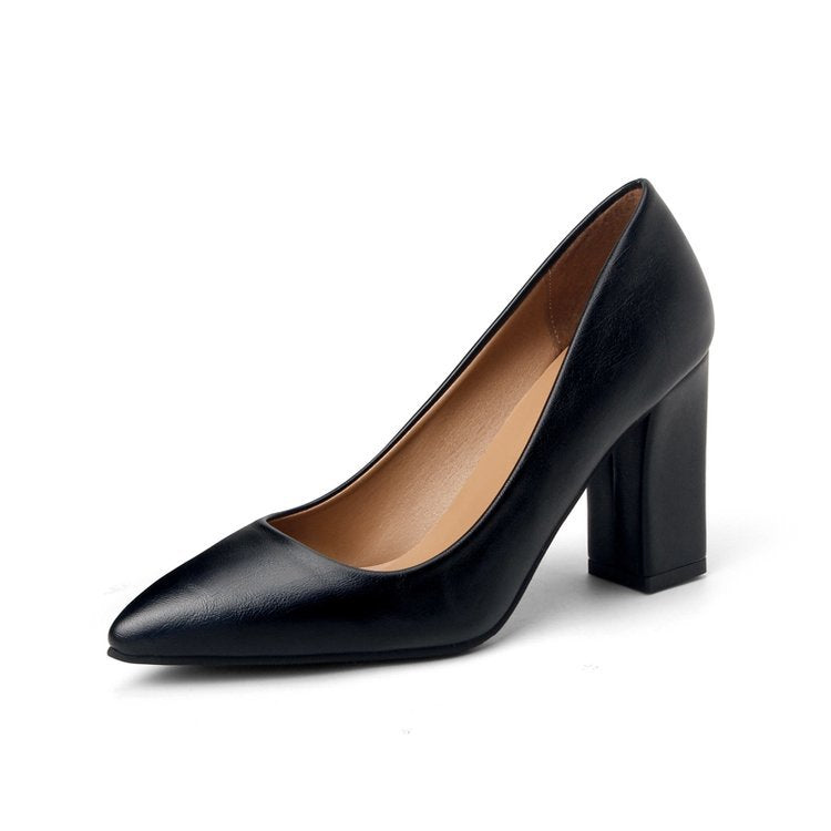 Damen elegante High Heels mit blockiertem Absatz Drune
