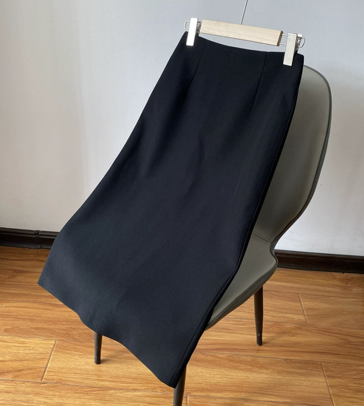 Damen Eleganter Bleistiftrock mit hohem Bund und figurbetontem Schnitt Drune