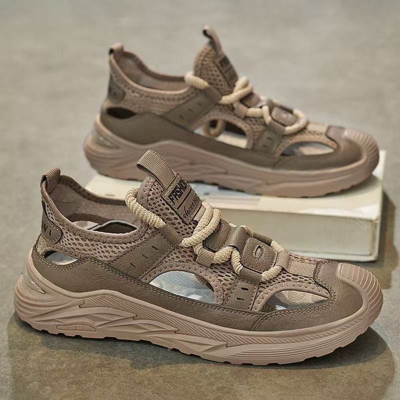 Herren Hybrid-Sneaker-Sandale mit Strickschaft und profilierter Plateau-Sohle Drune