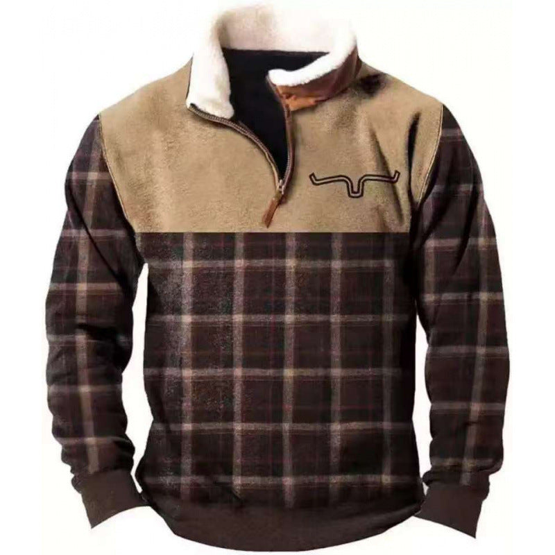 Herren Modischer Hoodie mit Kapuze und maritimem Druck Drune