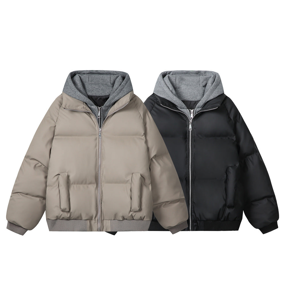 Damen Modische Steppjacke mit abnehmbarer Kapuze Drune