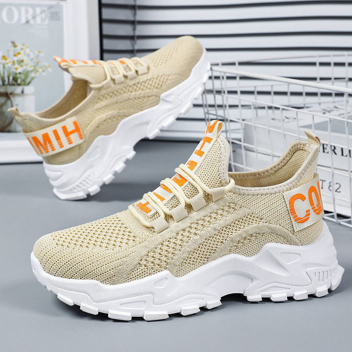Damen nan nahtloser 3D-Strick Slip-On Sneaker mit elastischem Schlupfschaft, gepolsterter Fersenlasche und griffiger Hybridprofilsohle Drune