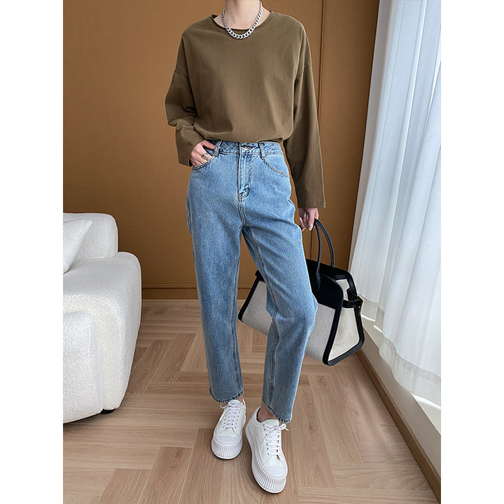 Damen Hochtaillierte Jeans mit verkürztem Schnitt Drune
