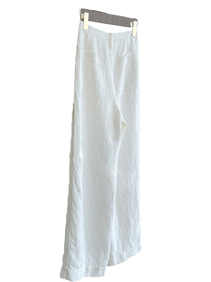Damen Weite Leinen-Hose Drune