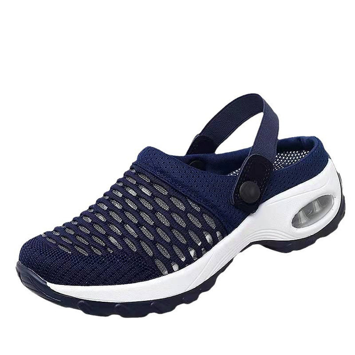 Damen Atmungsaktive Strick-Clogs mit verstellbarem Fersenriemen und stoßdämpfender Komfortsohle Drune