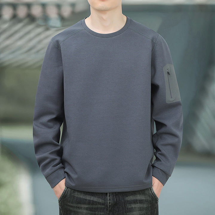 Herren Oversized Sweatshirt mit kontrastierenden Seitentaschen und weichem Fleecefutter Drune