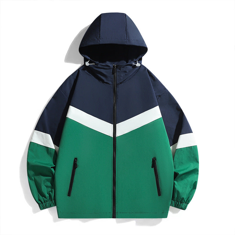 Herren Sportliches Übergangsjacke mit Kapuze Drune