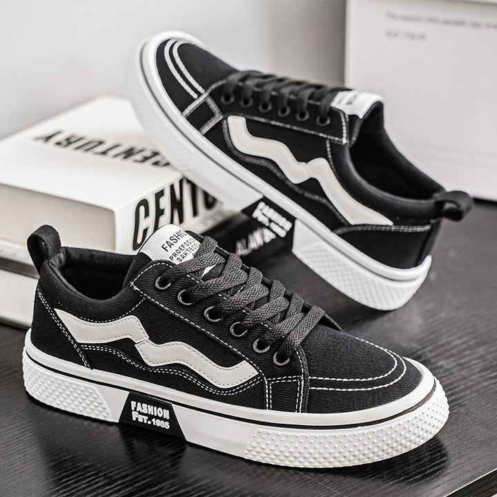 Damen lässige und strapazierfähige Sneakers mit modischen Kontrastelementen Drune