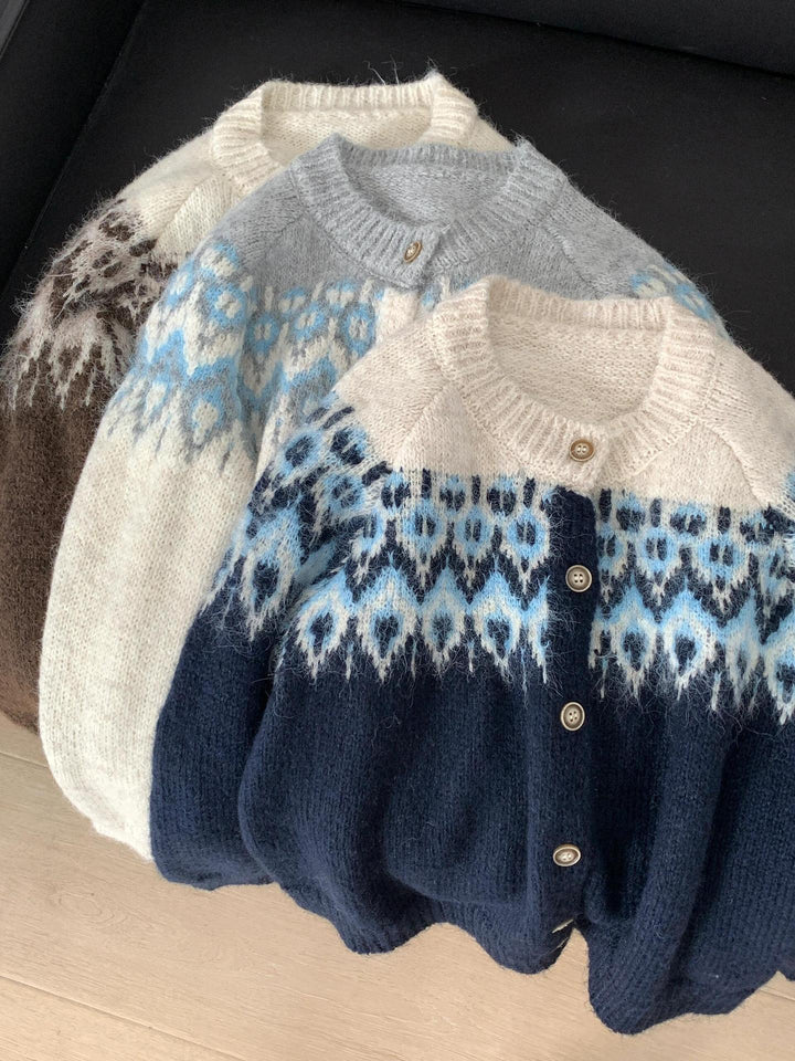Damen Kuschelige Strickjacke Drune