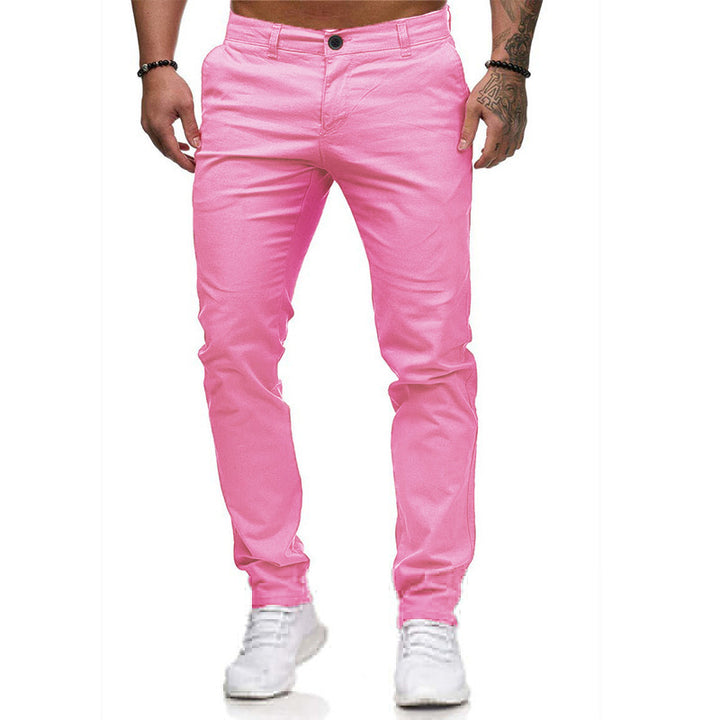 Herren maßgeschneiderte Slim-Fit Chino-Hosen Drune