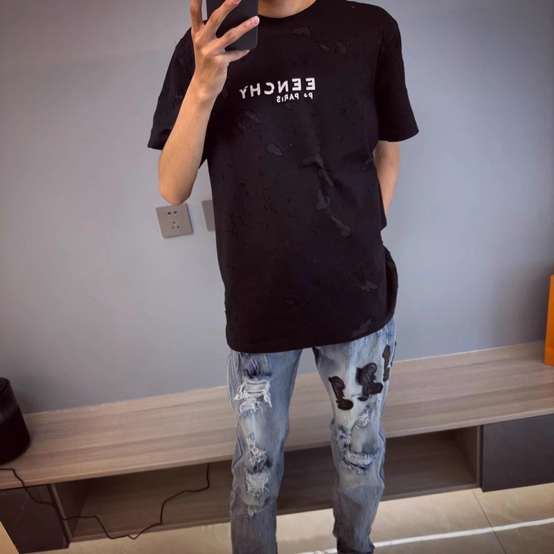 Herren Modische Ripped Jeans mit kreativen Applikationen Drune 1788342069
