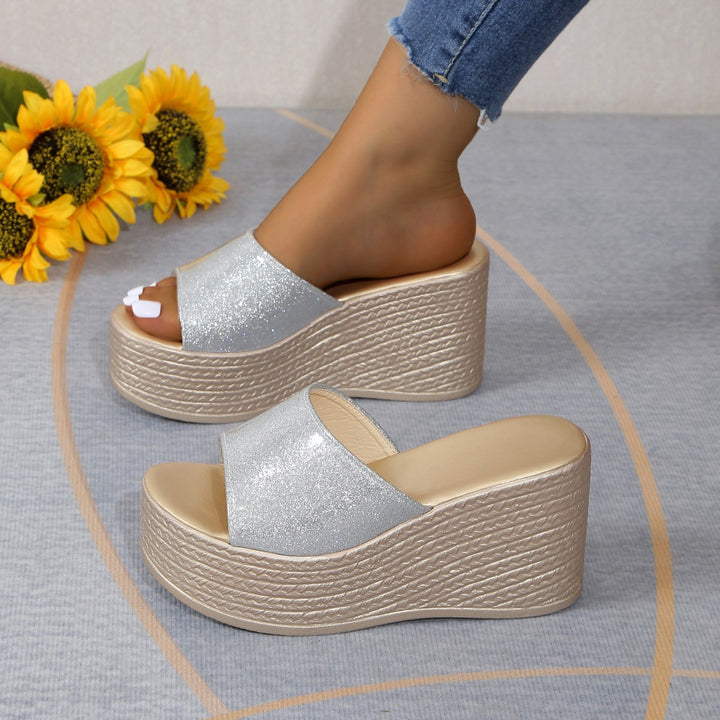 Damen Funken Plattform Slide Sandalen Drune