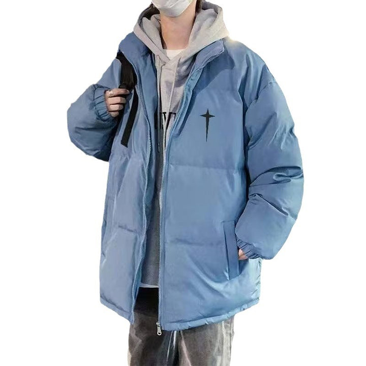 Herren gesteppte Winterjacke aus hochwertigem, wärmeisolierendem Material mit hohem Kragen und praktischen Taschen Drune