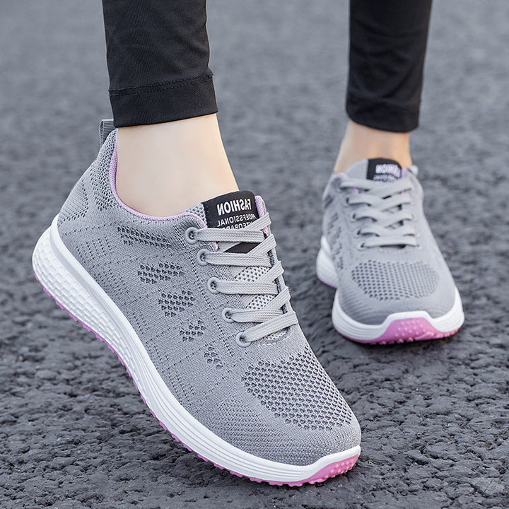 Damen nan leichte atmungsaktive Freizeit-Sneaker mit viskoelastischer Komfortsohle Drune