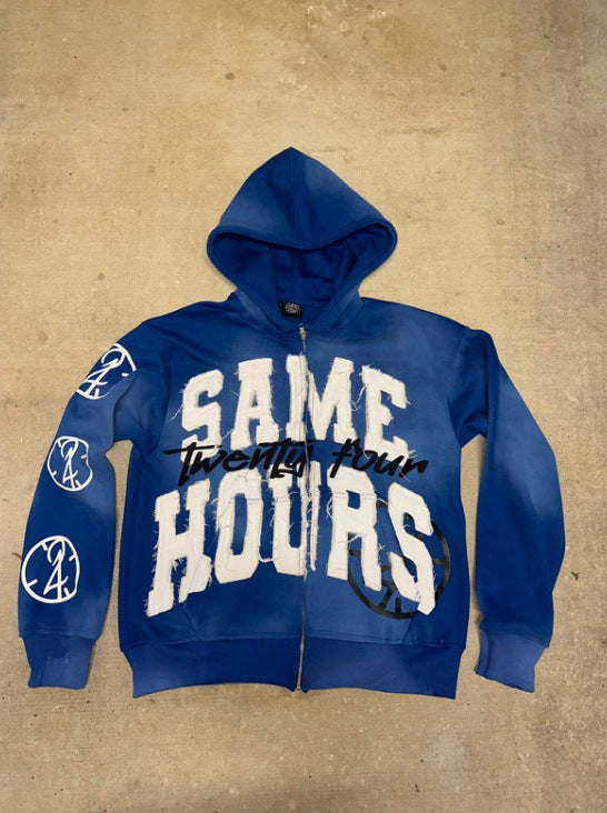Herren Grafik Zip-Up Hoodie Drune