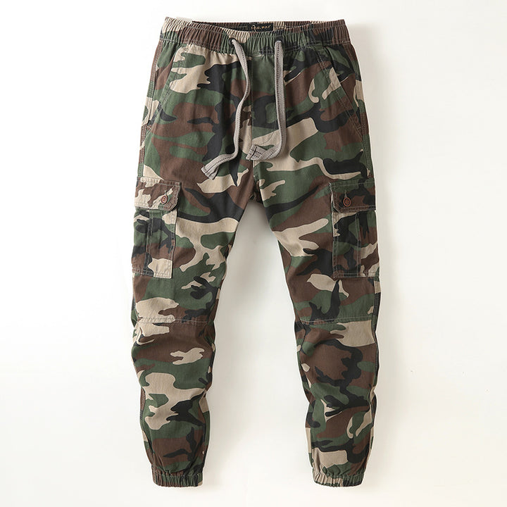 Herren Cargohose im Jogger‑Stil mit Tunnelzug, Knöchelbündchen und Multifunktionstaschen Drune