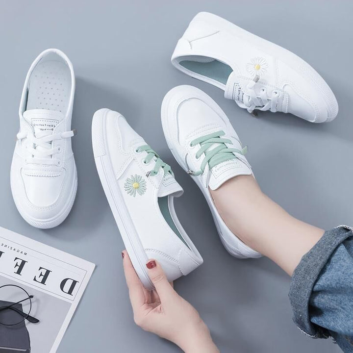 Damen Sneaker mit floralem Stickdesign und atmungsaktivem Obermaterial Drune