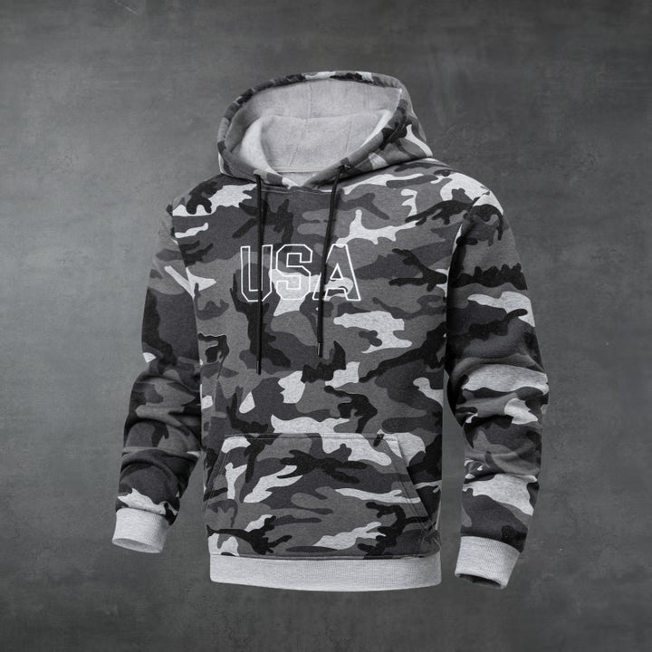 Herren Camouflage Kapuzenpullover