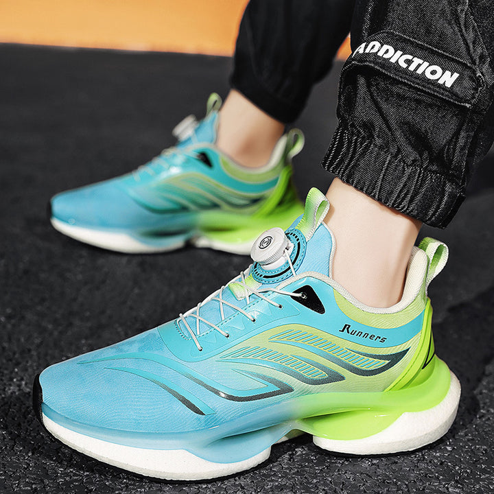 Herren nan innovativer Laufschuh mit Drehverschluss, nahtlosem Strickobermaterial und reaktiver Luftkammerdämpfung Drune