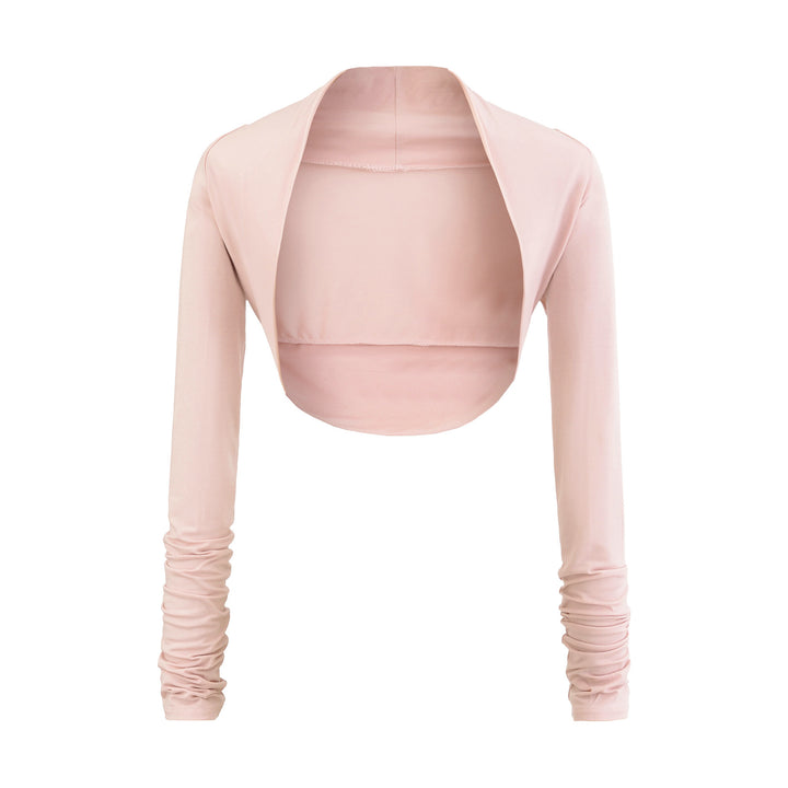 Damen Kurzbolero‑Shrug mit gerafften Langärmeln Drune