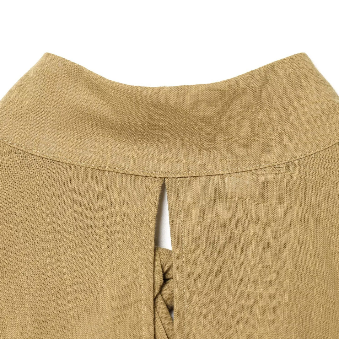 Damen Blusenshirt mit elegantem Stehkragen und plissierten Details Drune