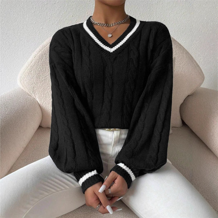Damen Grobstrick Pullover Drune