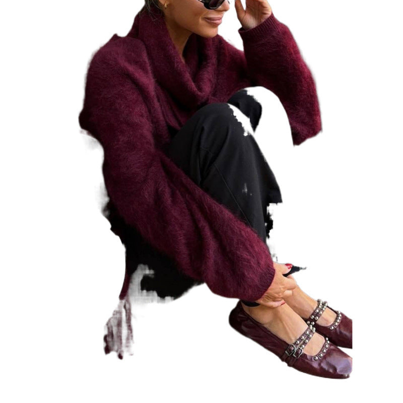 Damen Gemütlicher Strickpullover mit innovativer Schnittführung Drune