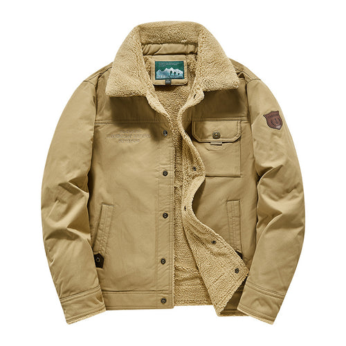 Herren lässige Übergangsjacke mit Teddyfutter Drune