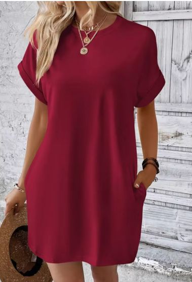 Damen Freizeitkleid mit praktischen Taschen und lässigem Schnitt Drune