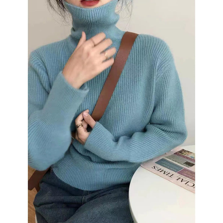 Damen Gemütlicher Rollkragenpullover aus feinem Strick Drune