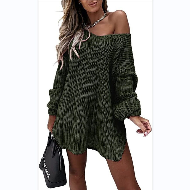 Damen Oversized Strickkleid Drune