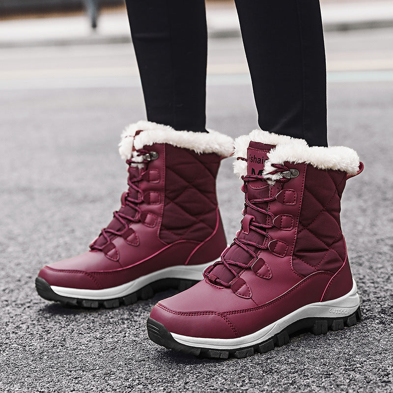 Damen Winterstiefel mit isolierender Fütterung und rutschfester Sohle Drune