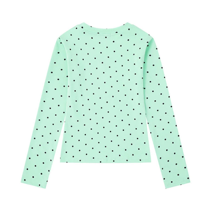 Damen Langarmshirt aus Baumwolljersey mit Pünktchenmuster und Statement-Sternprint Drune