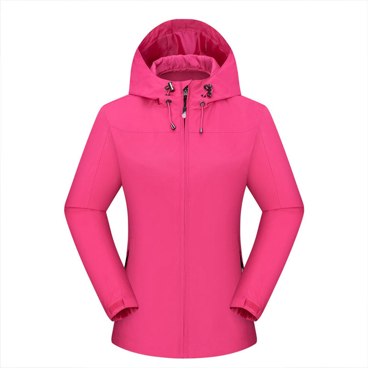 Damen Wasserabweisende Outdoor-Jacke mit Kapuze Drune