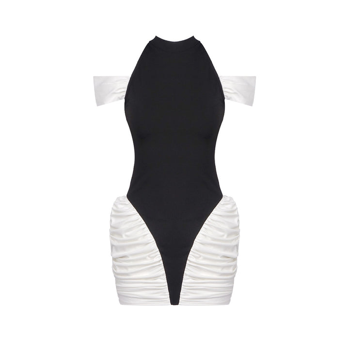 Damen Stilvolles Bodycon-Kleid mit innovativen Rüschendetails Drune