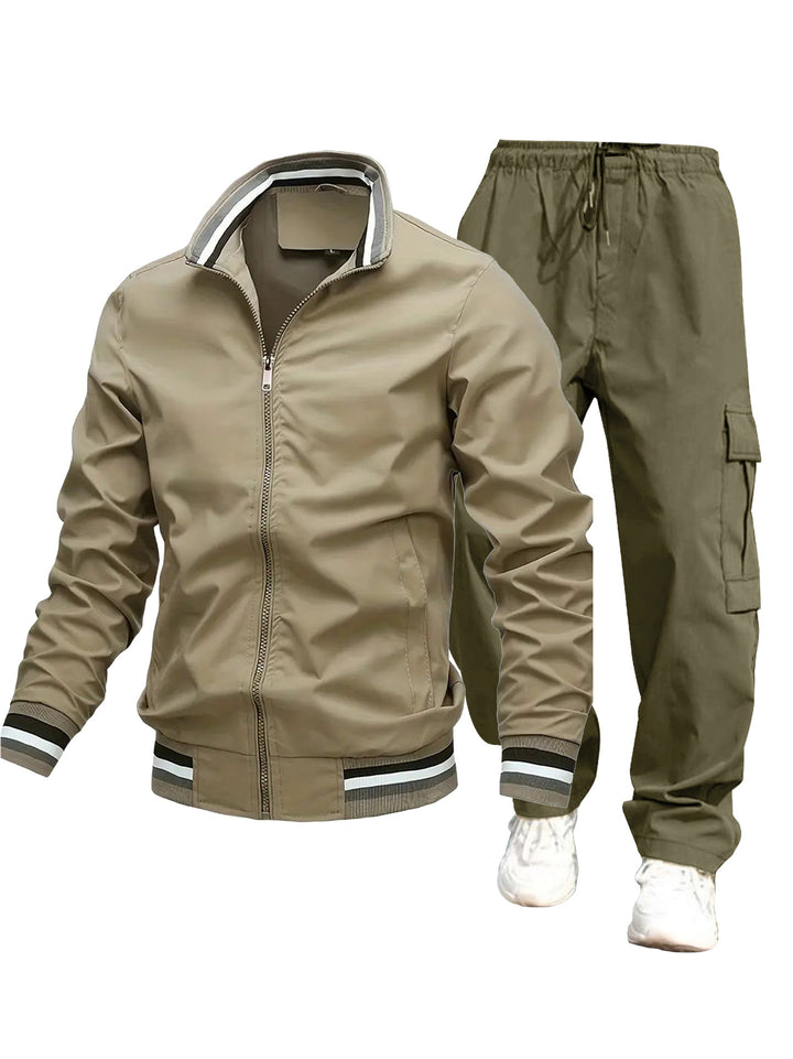 Herren Sportliche Jacke und Cargo-Hosen Drune