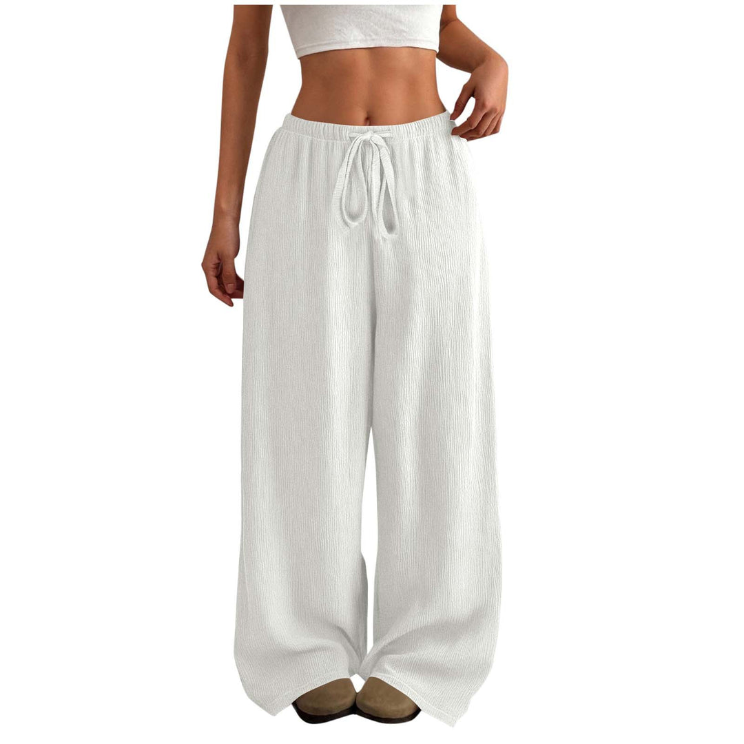 Damen Weite Sommerhose aus leichtem Stoff mit Gummizug Drune