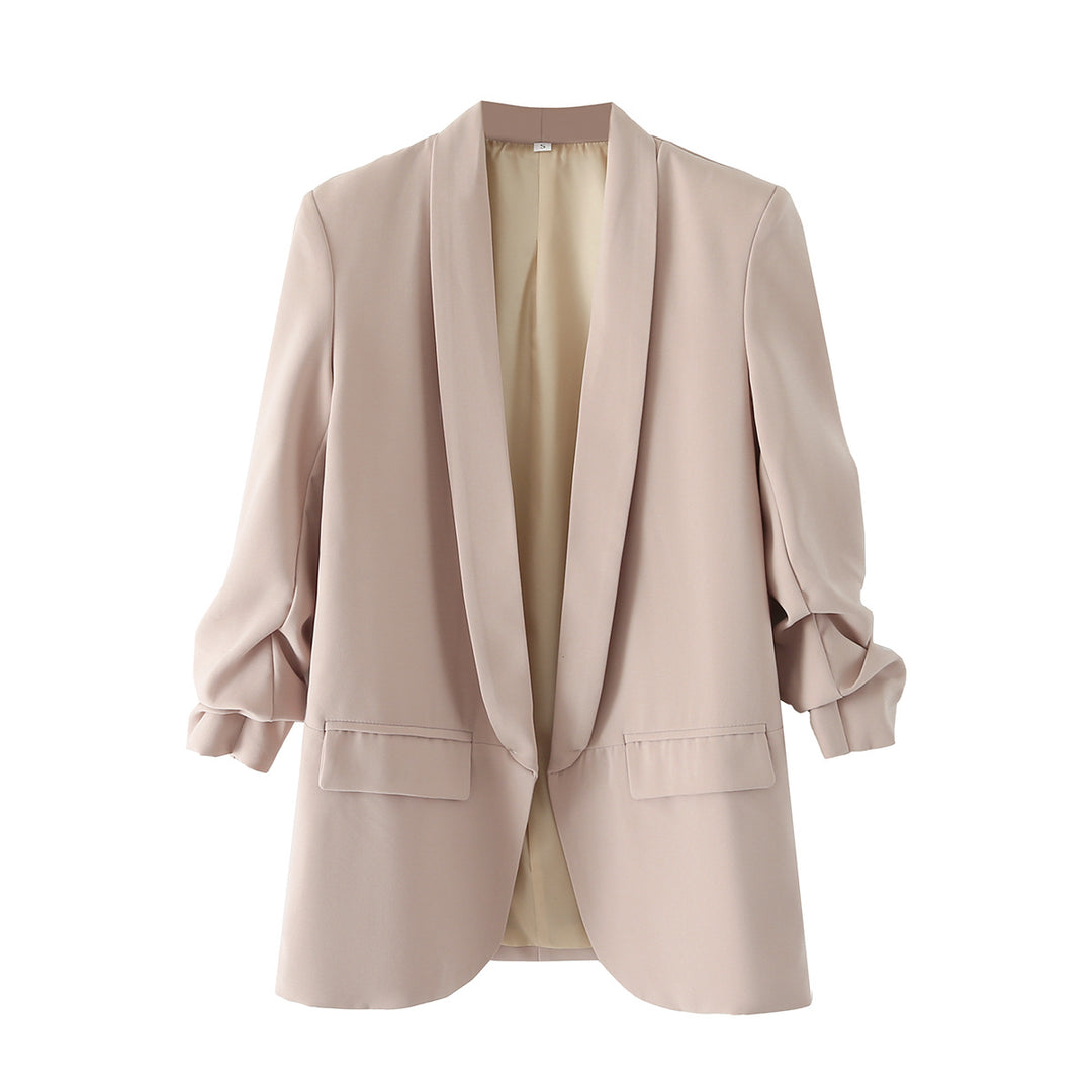 Damen nan taillierter Blazer mit Schalkragen und dreiviertelärmeln Drune